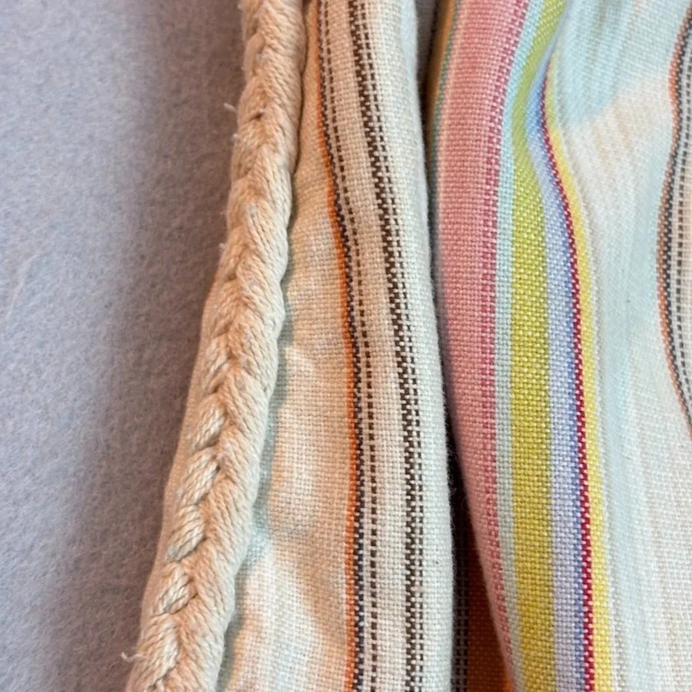 Billa Bong Y2K Boho Peasant‎ Hippie Fringe Colorful Beach Handbag Striped Floral